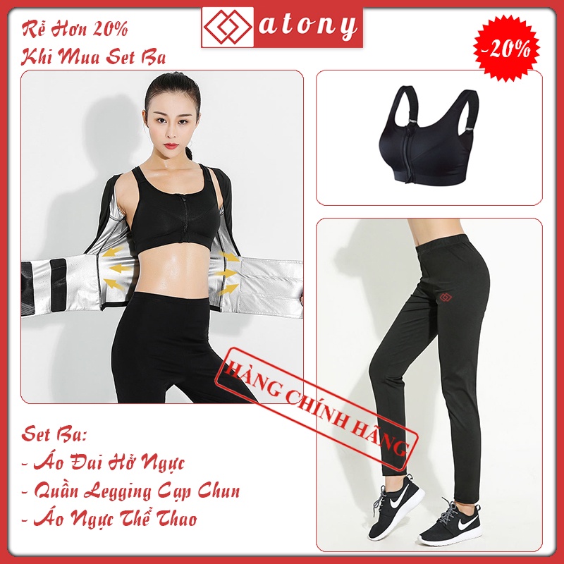 Bộ Quần Áo Giảm Cân ATONY - Hỗ Trợ Đổ Mồ Hôi, Sinh Nhiệt, Ép Cân, Thích Hợp Tập Gym, Yoga, Zumba, Aerobic, Chạy Bộ