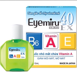 Nhỏ mắt Eyemiru 40 Ex cảm giác dễ chịu, mát mẻ