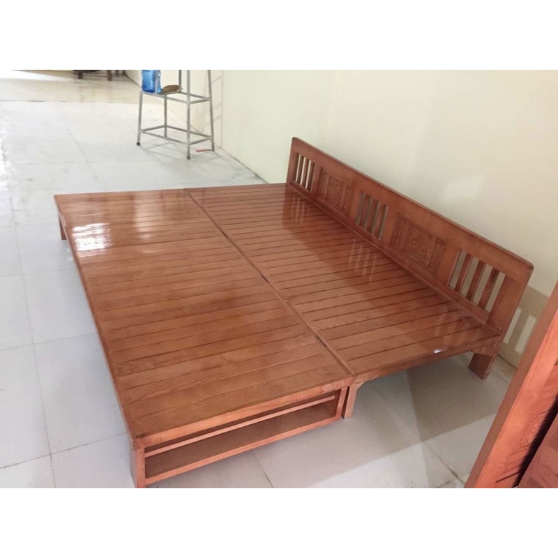 Giường gỗ gấp thành ghế tiện lợi
