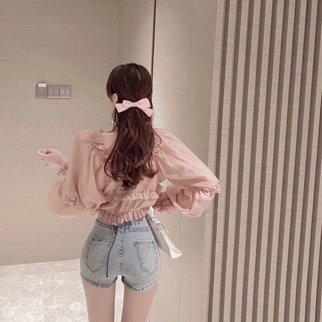 ÁO BẸT VAI 🎀 CROPTOP CỘT DÂY CỔ 🎀 VIỀN BÈO MỀM MẠI ✨ DỄ THƯƠNG NỮ TÍNH