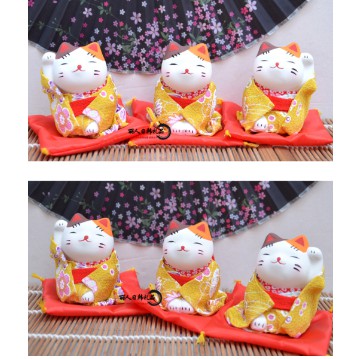 Mèo KIMONO mini - trang trí trưng bày may mắn