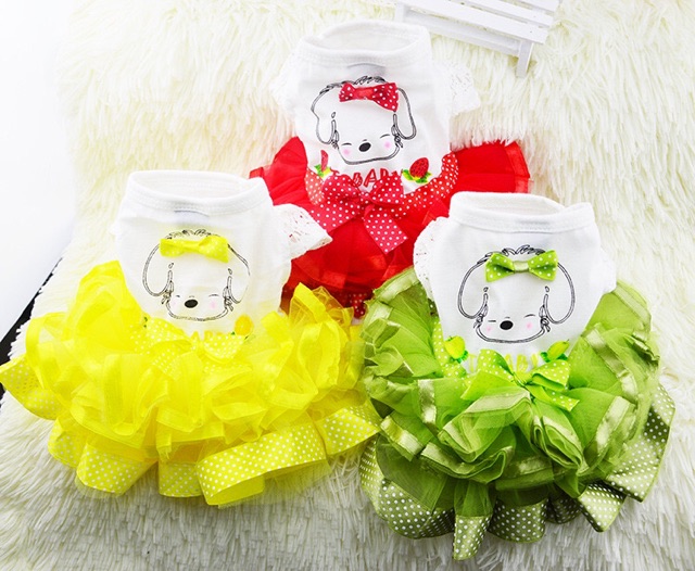 Váy Công Chúa Dễ Thương Nhiều Loại Cho Chó Mèo