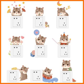 Decal dán tường decor dán ổ điện GS9703B trang trí phòng ngủ phòng khách