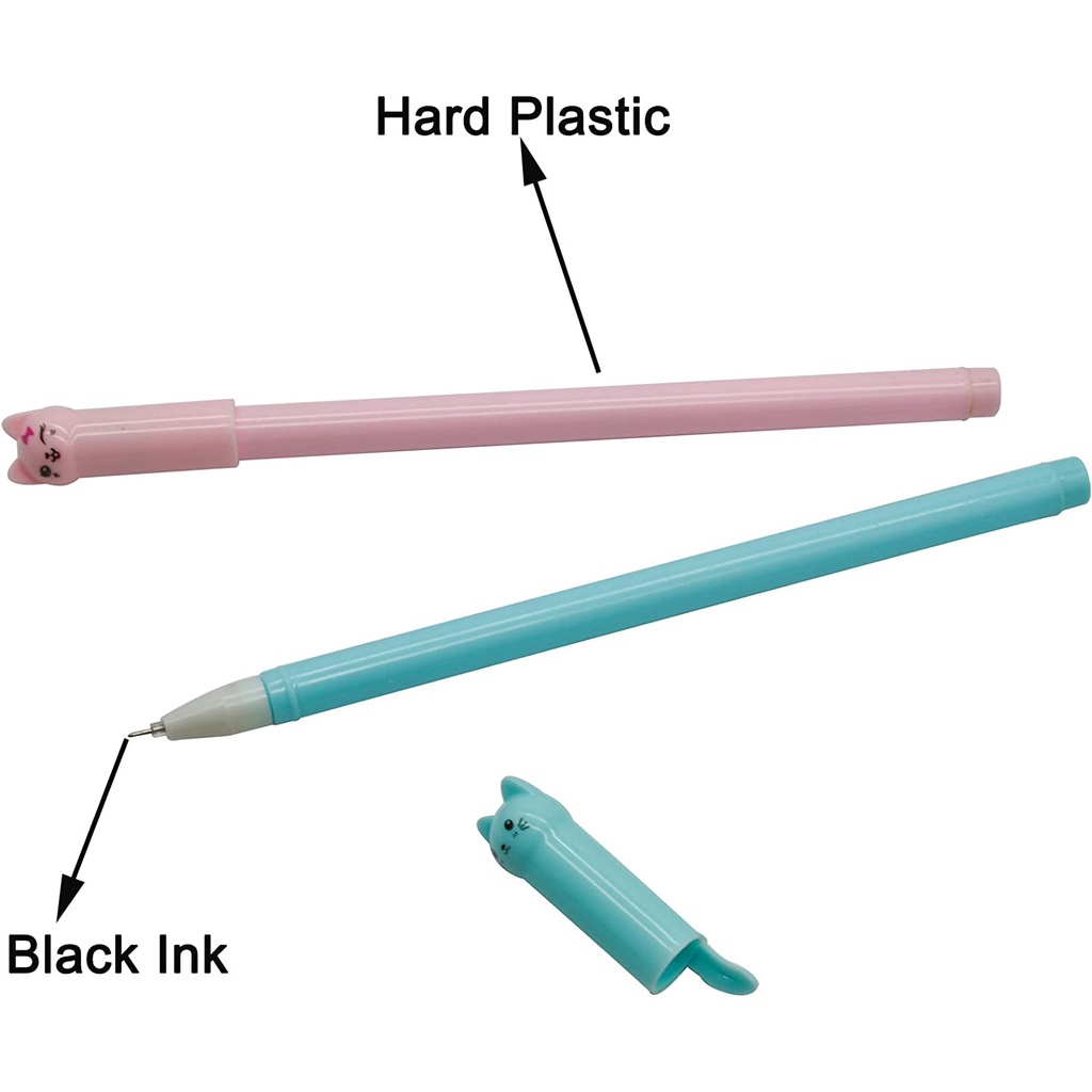 Bút Bi Mực Đen Ngòi 0.5Mm Hình Mèo Dễ Thương