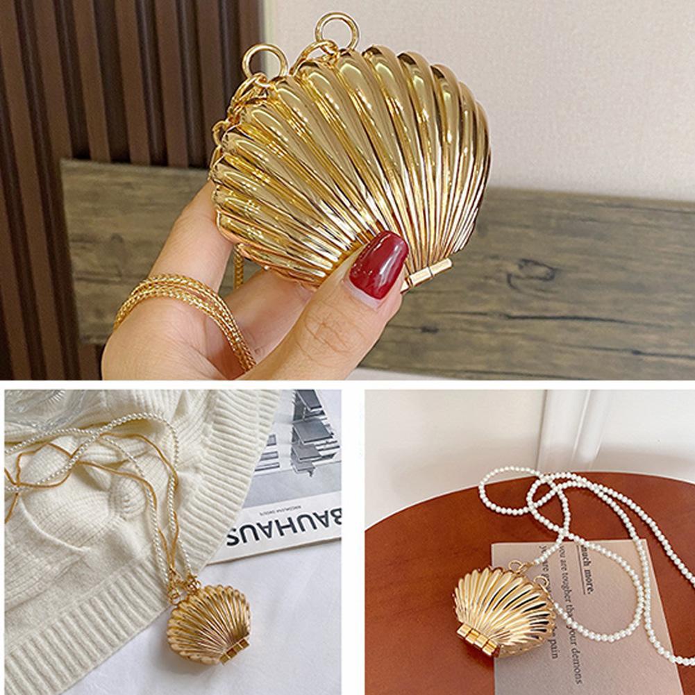 Túi đeo vai mini hình nơ kim loại W2F3 B5E1 màu bạc/vàng I9X6 thời trang cho nữ