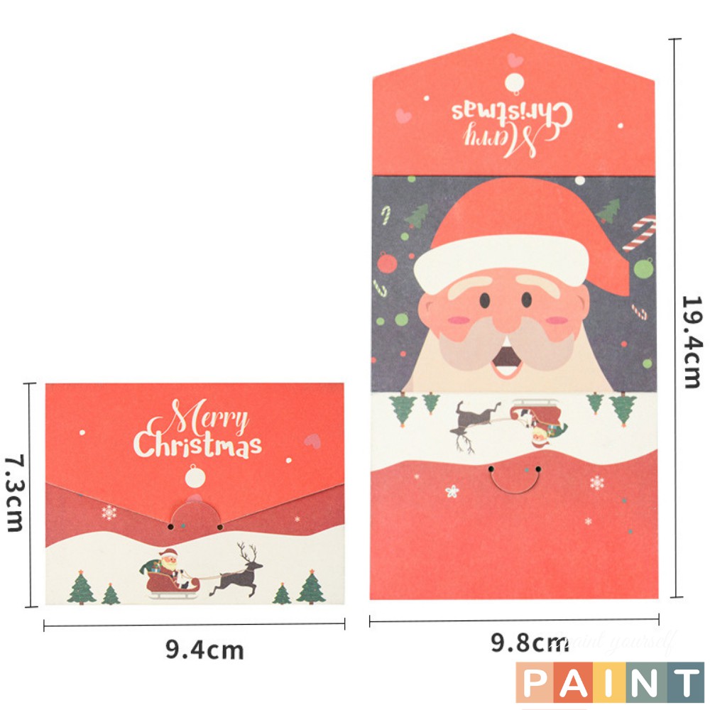 Thiệp giáng sinh, thiệp noel phong thư trang trí giáng sinh, phụ kiện chụp ảnh decor