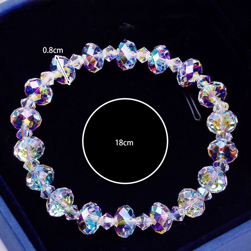 Vòng Tay Chuỗi Hạt Pha Lê Nhiều Màu Sắc Thời Trang