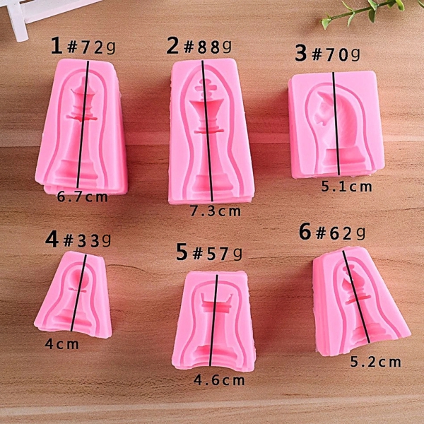 Set 6 khuôn làm bánh DIY đa năng hình quân cờ vua 3D độc đáo