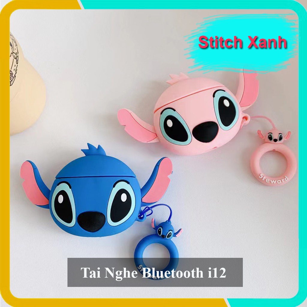 Tai nghe không dây Inpods i12 TWS,kèm vỏ bảo vệ hoạt hình dễ thương, kết nối bluetooth 5.0, tương thích với Android\iOs