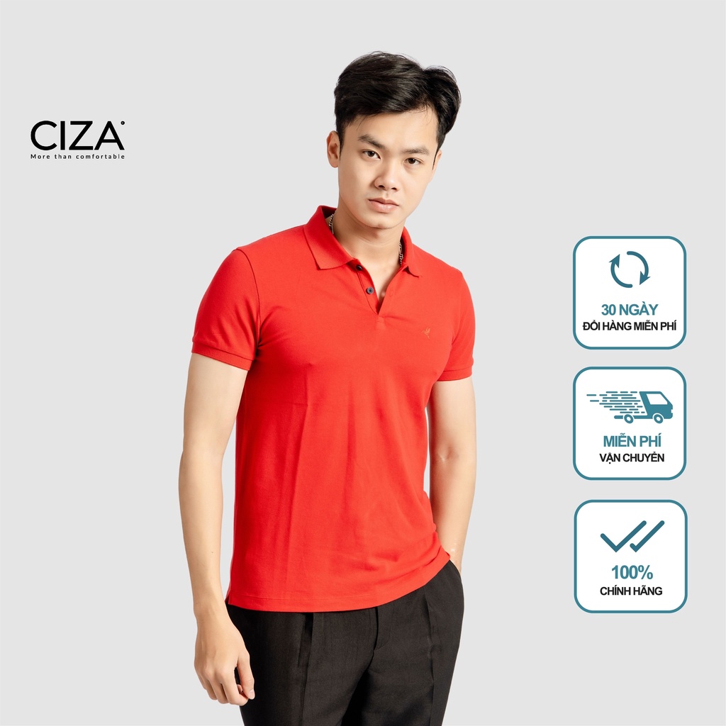 Áo phông polo nam trơn CIZA, ngắn tay có cổ, form basic ôm người, vải cotton thoáng mát APNS01