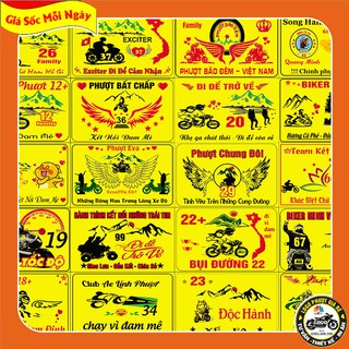 COMBO 20 LOGO PHƯỢT TEM PHƯỢT PHẢN QUANG