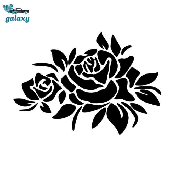 Decal dán phản quang hình hoa cho xe hơi