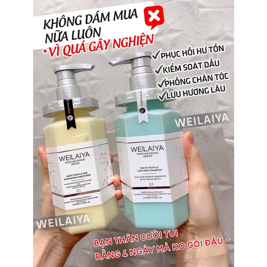 Dầu Gội Phục Hồi Đa Tầng Nấm Truffle Weilaiya 450ml [ÁP MÃ GIẢM 100K]