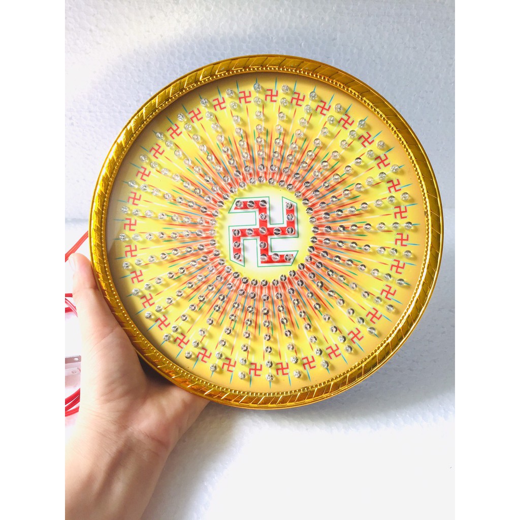 Đèn trang trí hào quang chữ vạn 32 kiểu ánh sáng đẹp 15cm,18cm,22cm,25cm,30cm