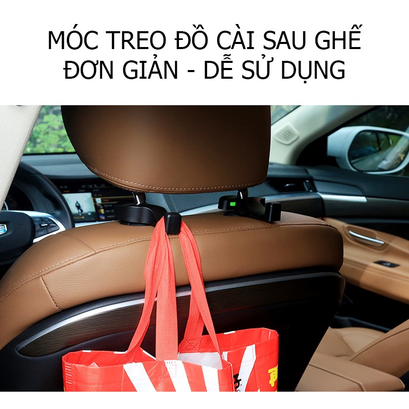 Móc Treo Đồ Cài Sau Ghế Ô Tô Chắc Chắn Chịu Lực Tốt Dễ Dàng Lắp Đặt Gọn Gàng Tiện Lợi