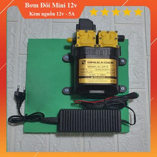 Máy bơm  mini 12v đôi + đơn dùng cho dàn phun sương.