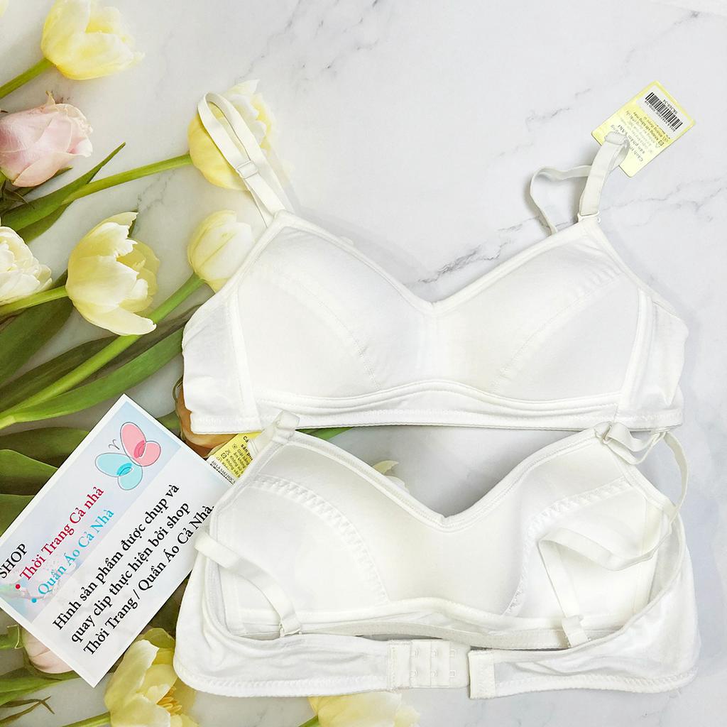 Áo lót lá vải cho học sinh không gọng mút ép mỏng liền Saki - AOLA368