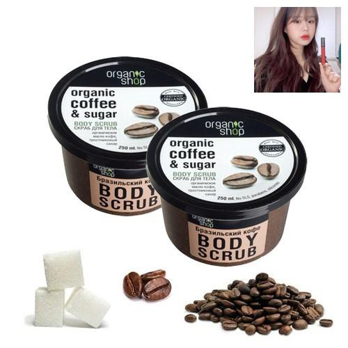 Kem Tẩy Tế Bào Chết Toàn Thân Nga Organic Shop Coffe & Sugar Body Scrub - 250ml