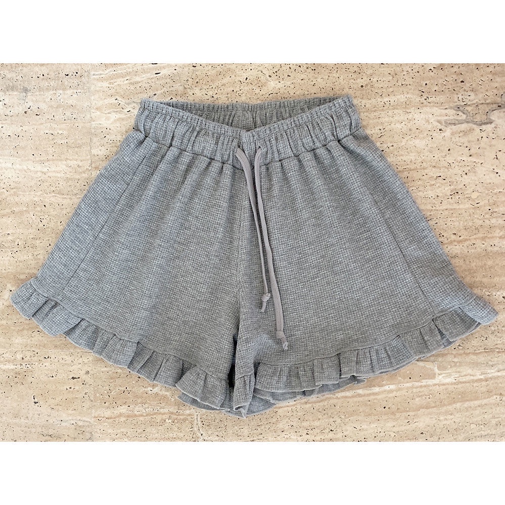 Quần Short Thể Thao Lưng Cao Ống Rộng Dây Rút Thời Trang Cho Nữ