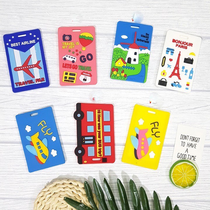 Combo 10 Cái Bảng Tên Name Tag Chống Thất Lạc Dành Cho Vali Balo - Shine House