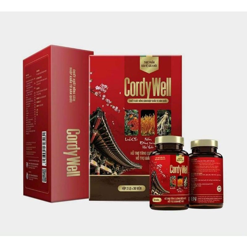 Cordy well ( cordywell) viên uống đông trùng hạ thảo, tăng cường sức khoẻ, tăng cường sức đề kháng