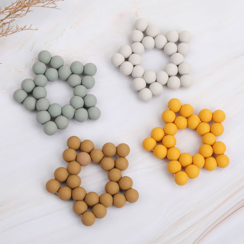Vòng cổ Silicone Không Chứa BPA Hình Ngôi Sao Làm Quà Tặng Cho Bé Mọc Răng DIY