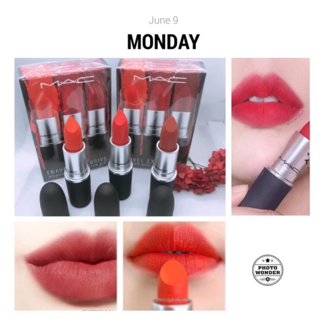 Son thỏi MAC Powder Kiss Lipstick màu 316 - 315 - 303 - 602 - 707 - 607