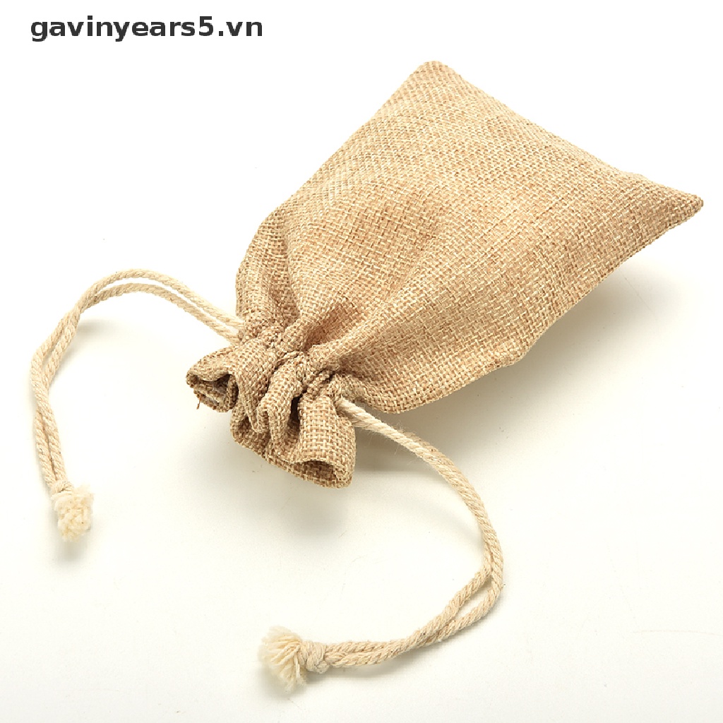 Túi dây rút mini vải bố để đựng quà cưới