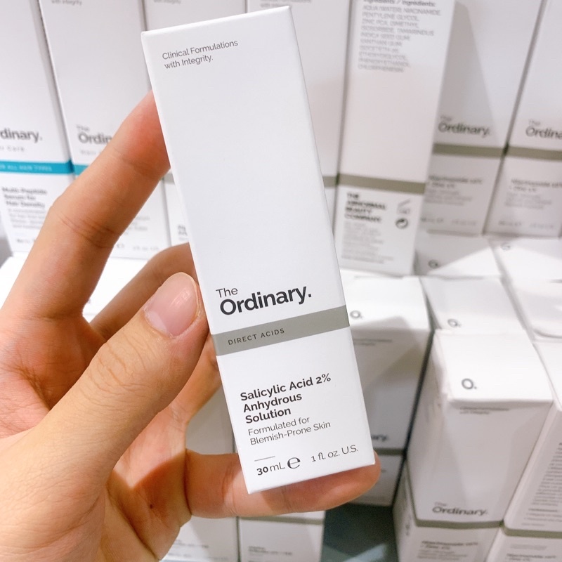 Tinh chất giảm mụn &amp; lỗ chân lông The Ordinary / Salicylic Acid 2% Anhydrous Solution / 30mL