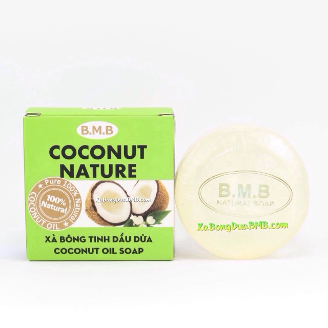 [2025] XÀ BÔNG TINH DẦU DỪA BMB LÀM SẠCH DƯỠNG SÁNG DA GIẢM THÂM NÁM 95g