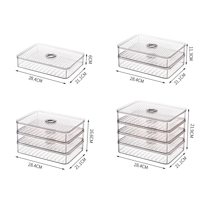 Hộp Nhựa Đựng Bánh Bao Để Tủ Lạnh Có Nắp Đậy Tiện Dụng