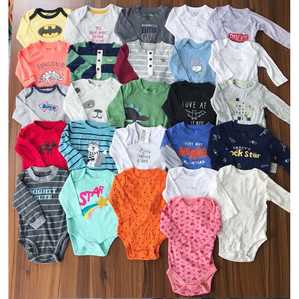 Set 5 body cho bé sơ sinh, bộ áo liền quần bé sơ sinh