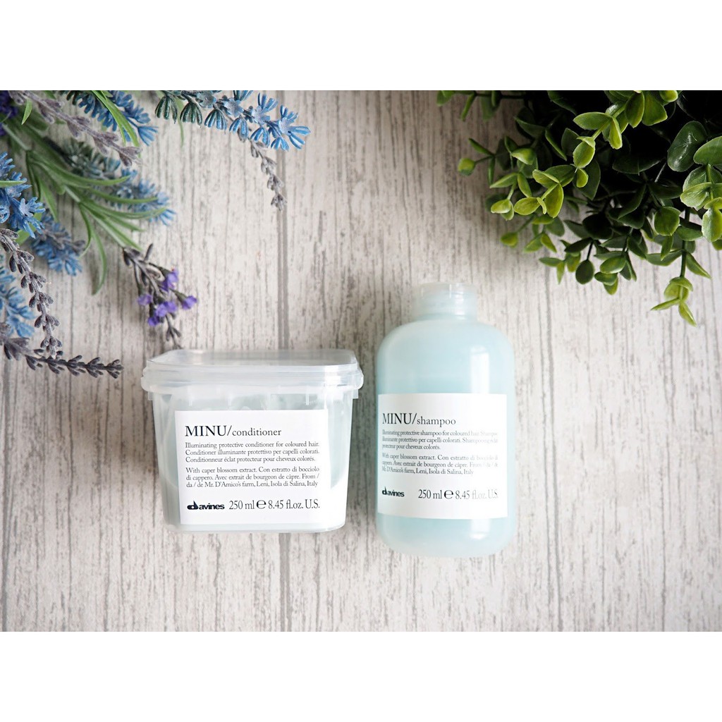 Cặp gội xả bảo vệ tóc màu và tạo bóng Minu Davines Essential Haircare 250ml