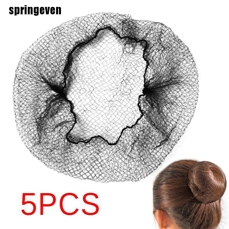 Bộ 5 Lưới Búi Tóc Bằng Nylon Màu Đen Chuyên Dụng Cho Nữ Múa Ba Lê