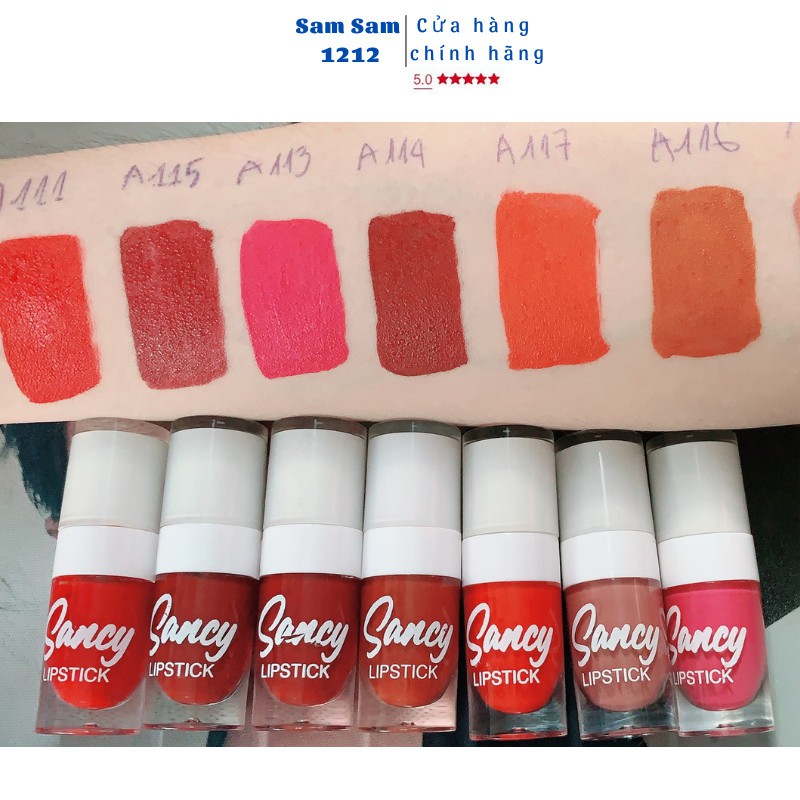 Set 3 Cây Son Kem Lì SANCY MATTE Velvet Tint Chính Hãng Lên Màu Cực Chuẩn Mềm Mịn Môi Nhiều Dưỡng Siêu Dễ Thương