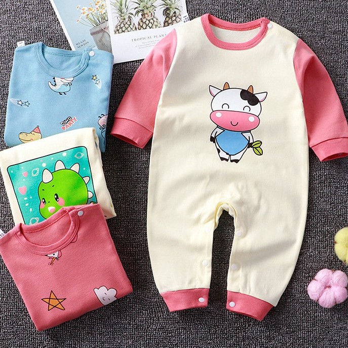 Áo Liền Quần Đáng Yêu Cho Bé 0-12 Tháng Tuổi