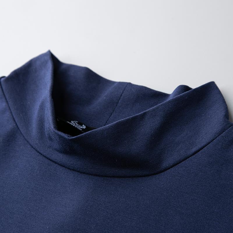 Áo Thun Cotton Tay Ngắn Cổ Lọ Màu Sắc Đơn Giản Thời Trang Xuân Hè Cho Nam Giới Có Size M-4Xl Có 7 Kiểu