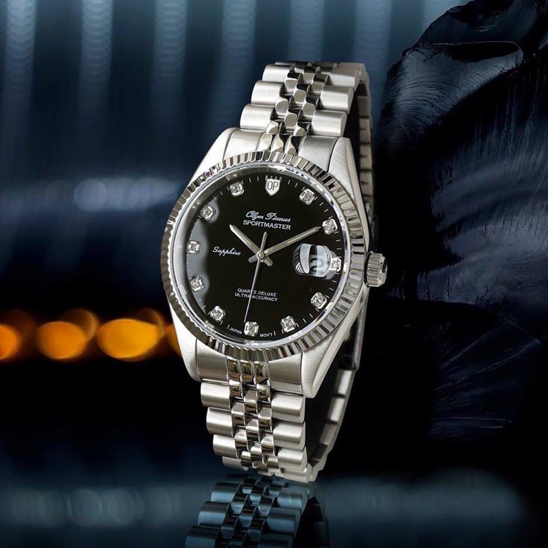 Đồng hồ nam mặt kính sapphire Olym Pianus OP89322 OP89322MS đen