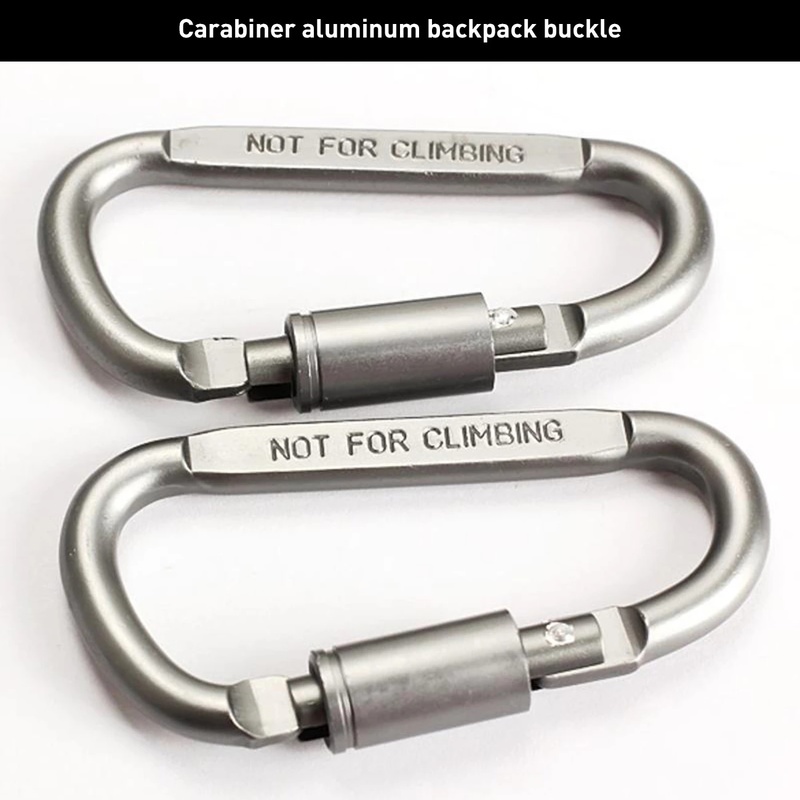 Móc Khóa Nhôm Dày 8Cm Hình Chữ D Bảo Vệ An Toàn Cho Ba Lô/Túi Xách