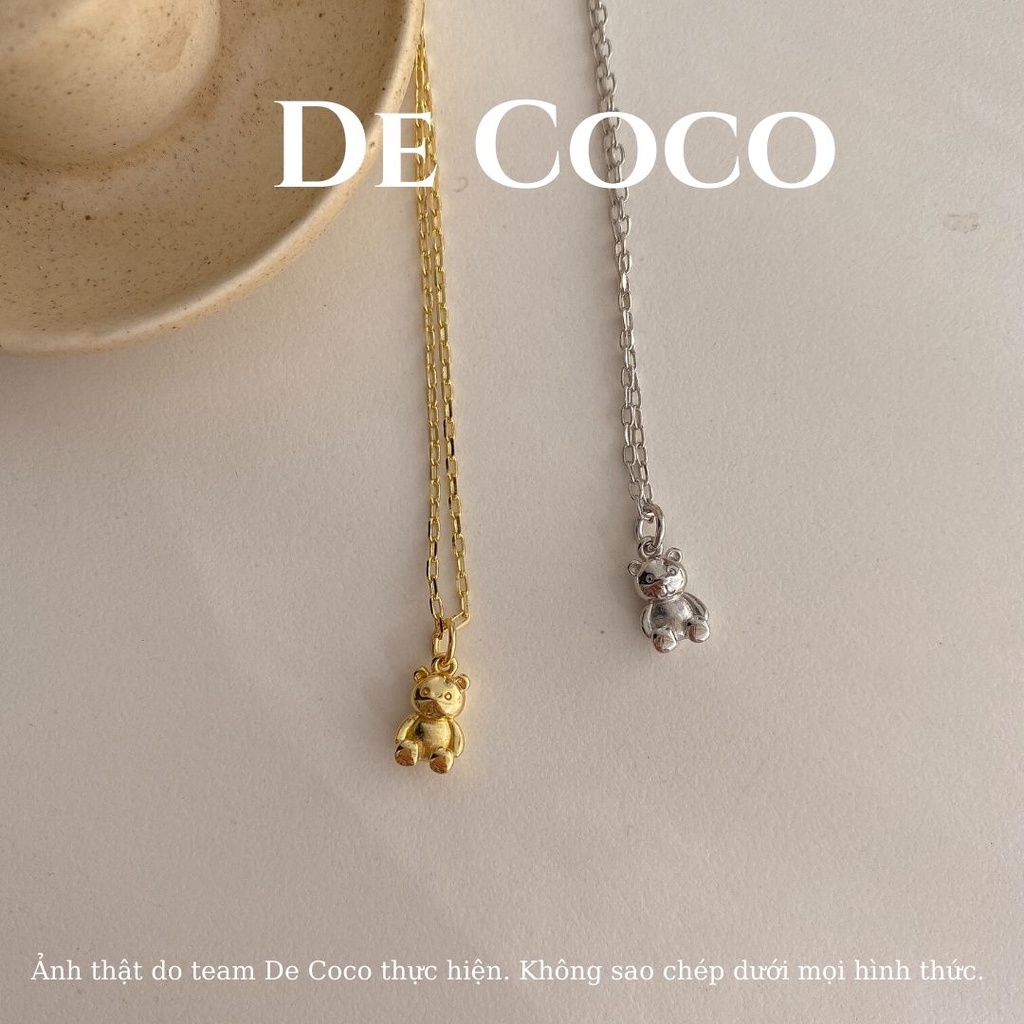 [KHÔNG ĐEN GỈ] Vòng cổ titan hình gấu, dây chuyền Ice Bear decoco.accessories