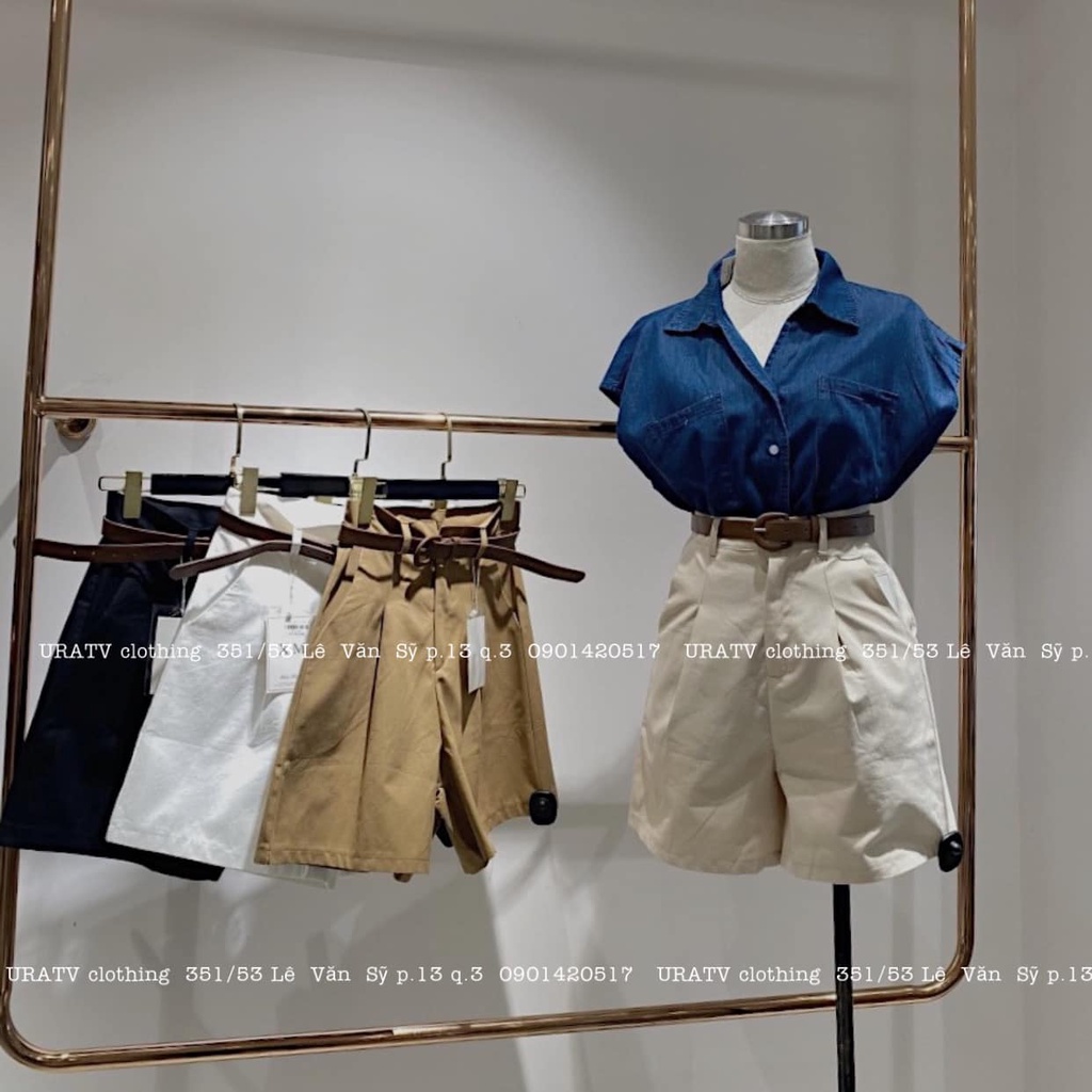 [CÓ SẴN-ẢNH THẬT] Quần short kèm belt