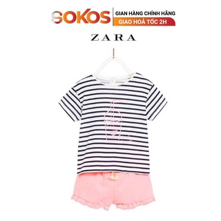 Bộ Cộc ZARA Kẻ Cho Bé Gái 1-6 Tuổi