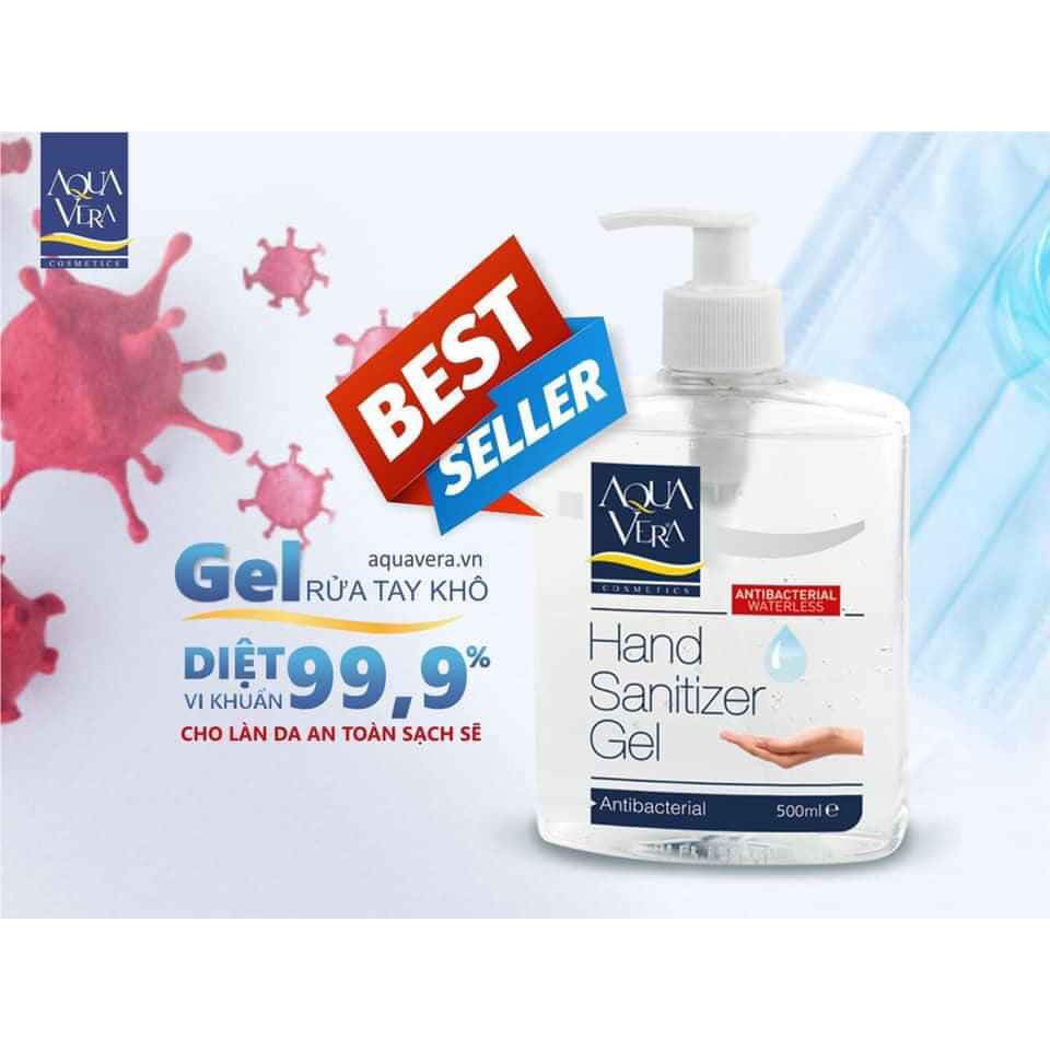 Gel rửa tay khô diệt khuẩn AQUAVERA 500ml