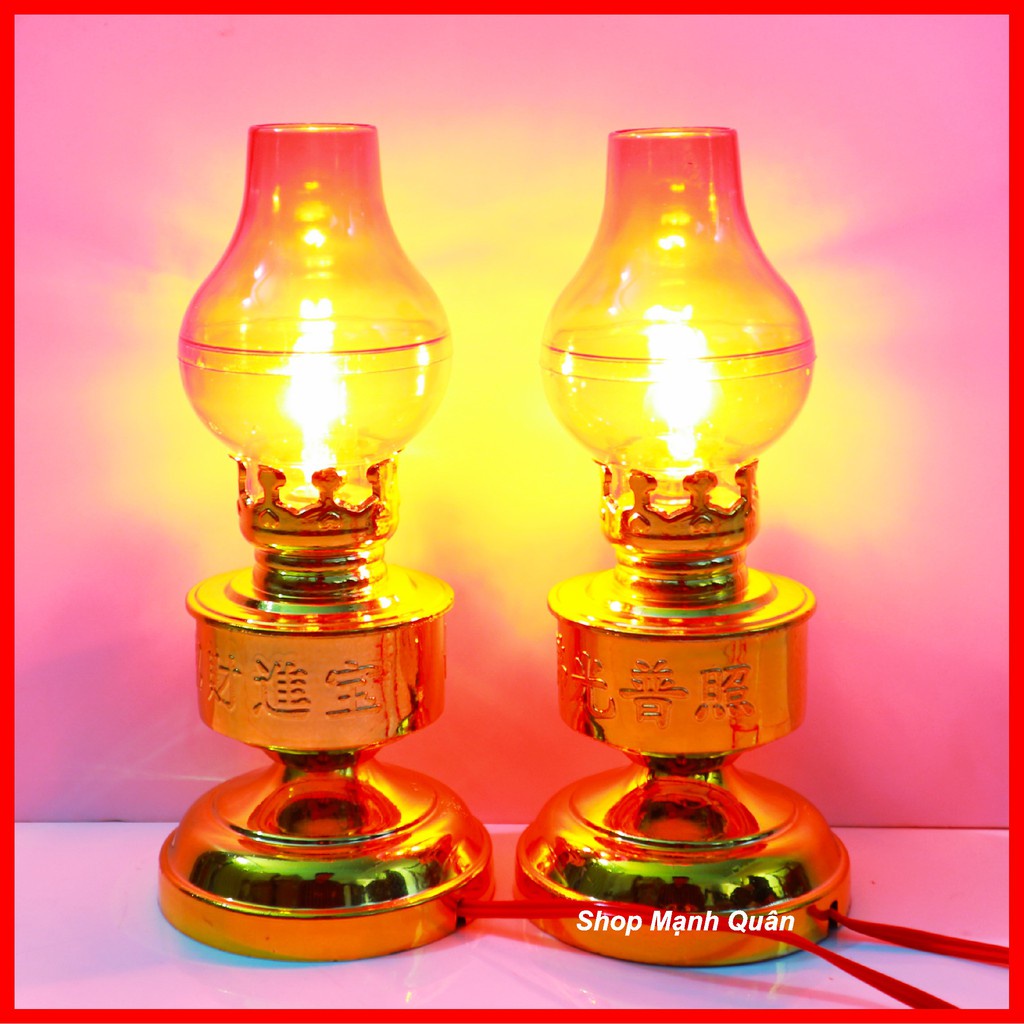 ◘ↂBộ 2 Đèn thờ cúng kiểu dầu rất đẹp, để bàn thờ, phật, rẻ nhất -