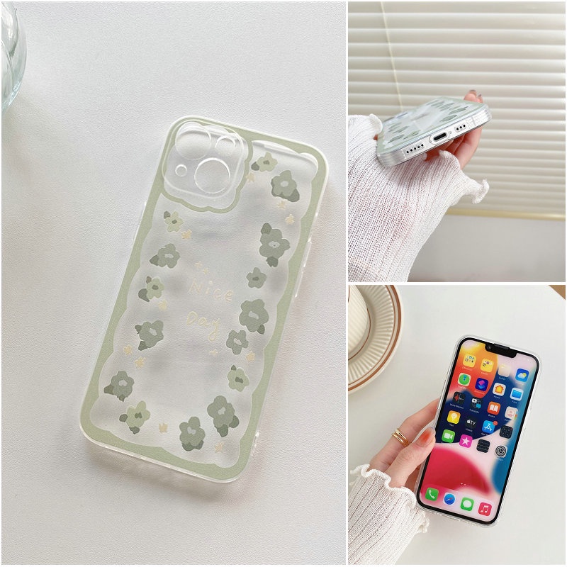 Realme C53 C55 C31 C35 C21 C15 C12 Narzo 20 30A 50A Prime C25 C25S C20 C11 2021 9 9i 9Pro+ 8 Pro Pro+ 5 5i 5s C2 C1 4G 5G Cute Angel Eyes Wavy Border Flowers Fine Hole Shockproof Soft Phone Case Cover STD 08
