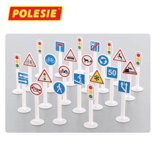 Bộ đồ chơi 24 biển báo giao thông – Polesie Toys