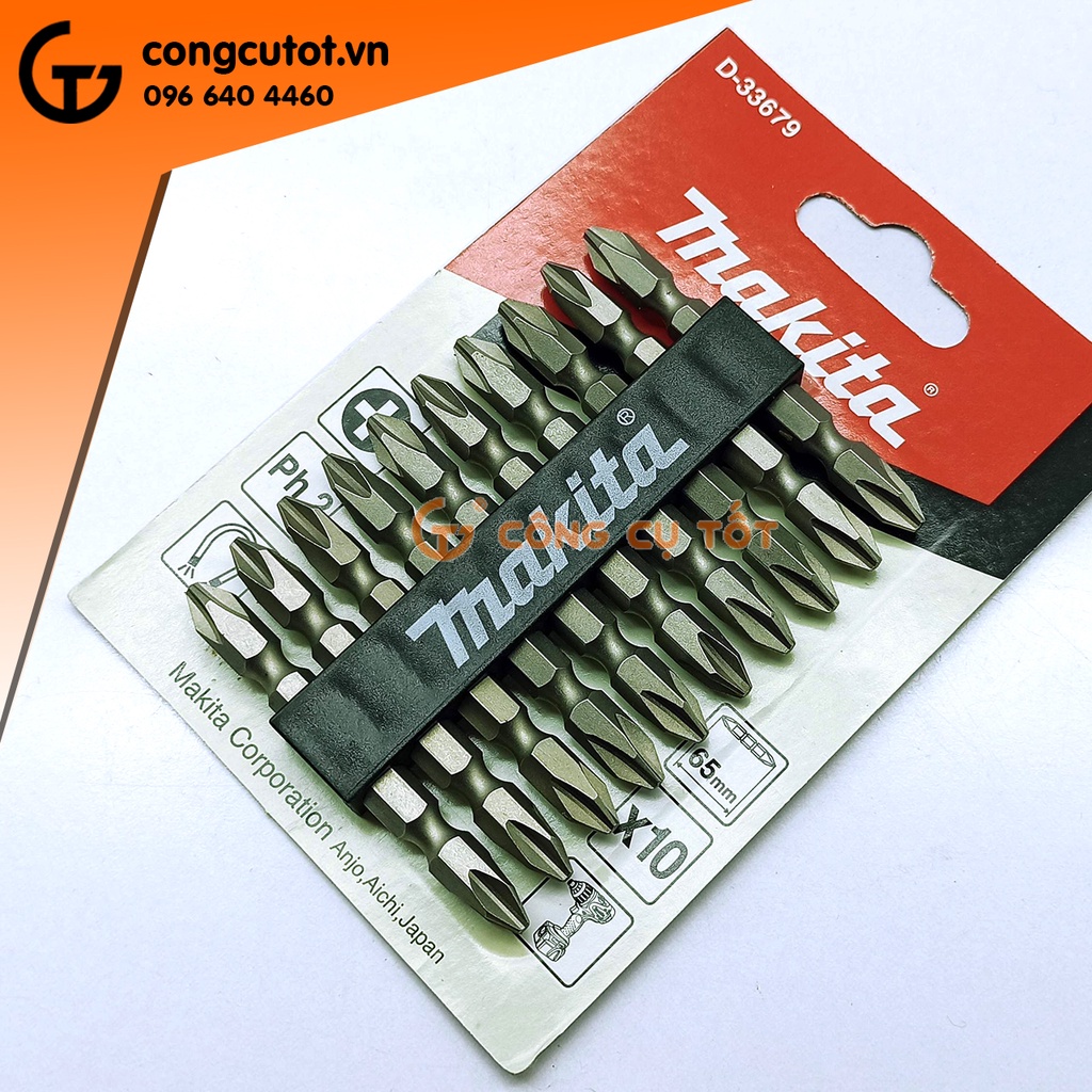 Mũi vít 2 đầu PH2 x 65mm Makita D-33679