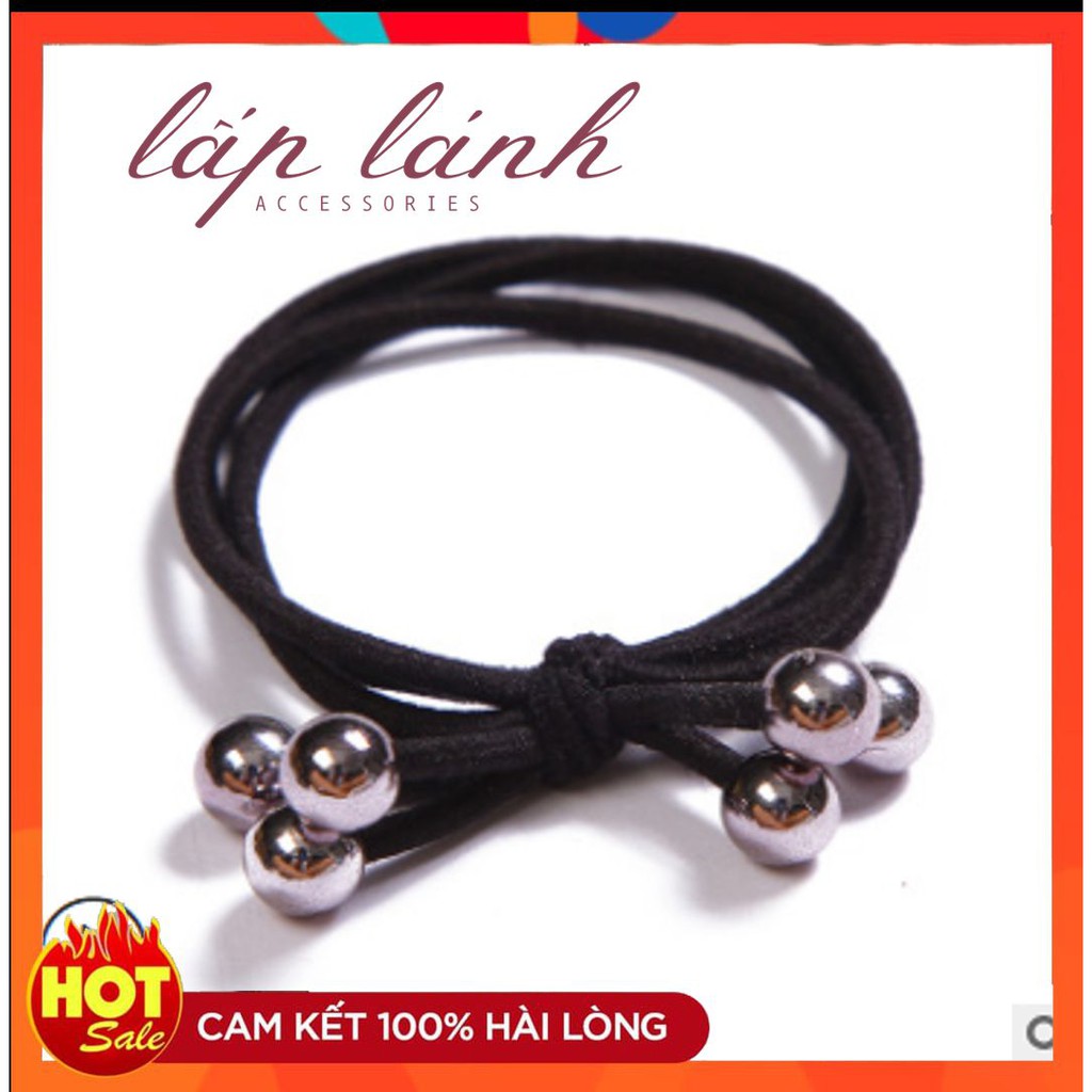 [Có sẵn] CỘT TÓC DÂY CỘT HẠT NGỌC BI ĐEN ĐƠN GIẢN TINH TẾ PHONG CÁCH THỜI TRANG DỄ THƯƠNG
