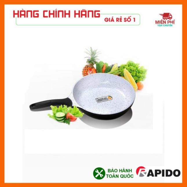 Chảo chống dính bếp từ, chảo từ men Đức Rapido 20cm, 24cm, 28cm đáy phẳng,thân và đáy chảo bằng nhôm đúc nguyên khối