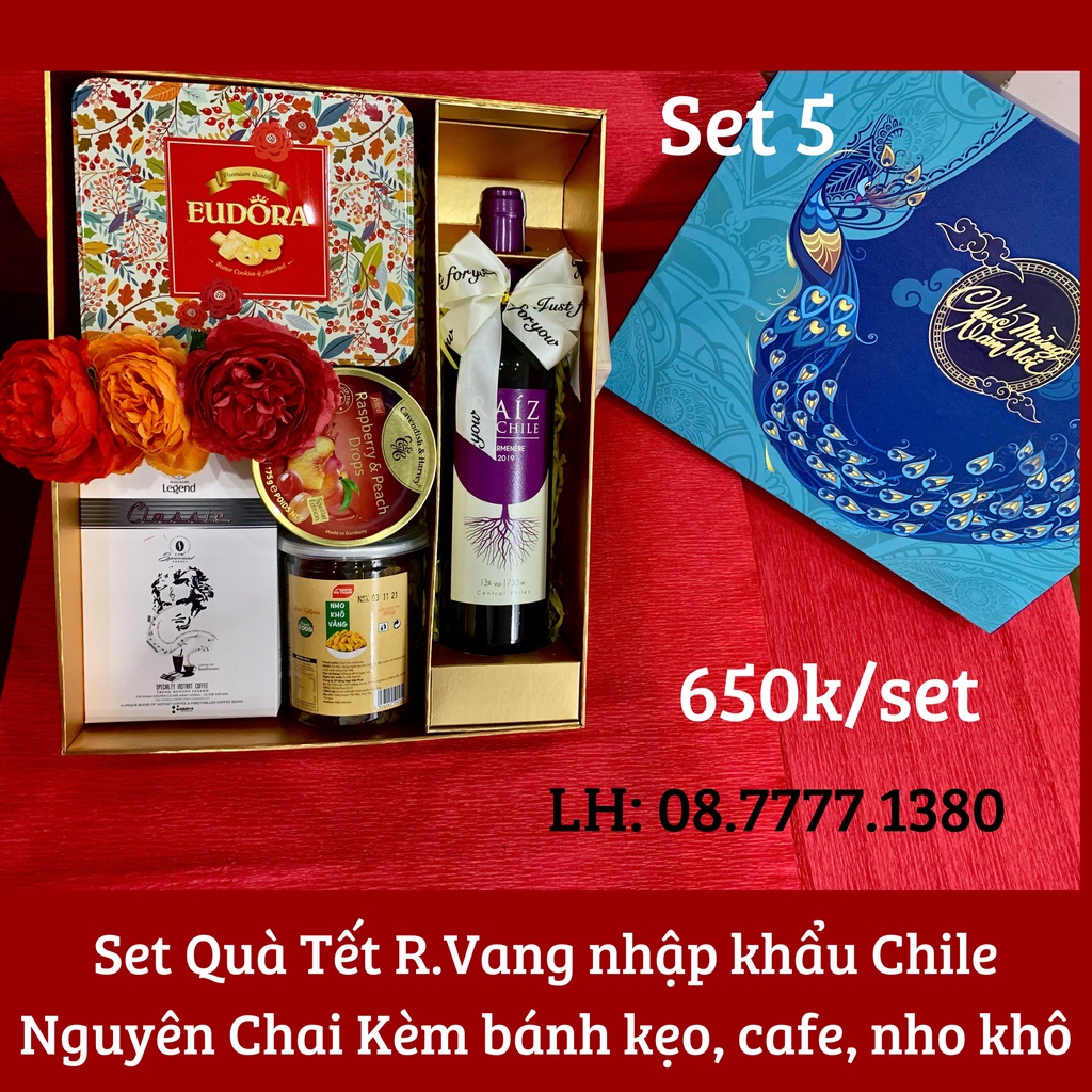 Hộp quà tết sang trọng kèm túi giấy, quà tết Vang nhập khẩu nguyên chai Chile |SHOPRUOUVANGUYTIN.STORE | BigBuy360 - bigbuy360.vn